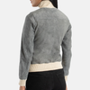 Lena Leather Bomber Jacket for Women