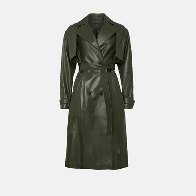 Luxe Affair Ensemble Leather Coat Women