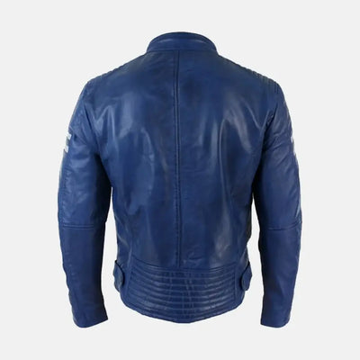 Magnus Mens Real Leather Bomber Jacket