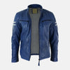 Magnus Mens Real Leather Bomber Jacket