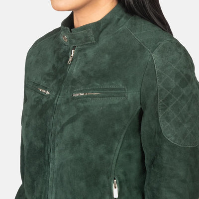 Metro Varsity Leather Bomber Jacket for Women