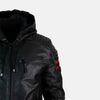 Nautical Magic Men's Real Leather Jacket With Hood