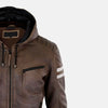 Nautical Magic Men's Real Leather Jacket With Hood