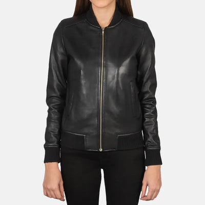 Naya Leather Bomber Jacket for Women | Order Now