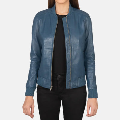 Naya Leather Bomber Jacket for Women | Order Now