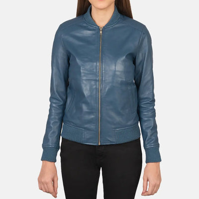 Naya Leather Bomber Jacket for Women | Order Now