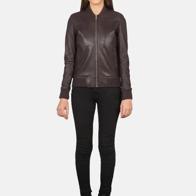 Naya Leather Bomber Jacket for Women | Order Now