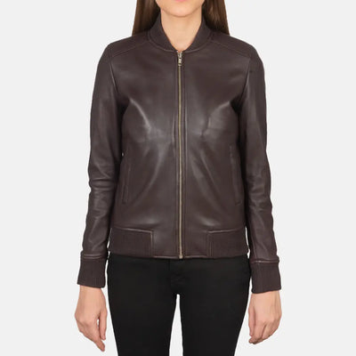 Naya Leather Bomber Jacket for Women | Order Now