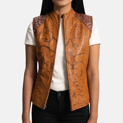 Nightshade Leather Vests for Women