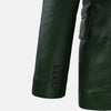 Olive Heritage Leather Blazer Men Green