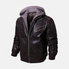 Pioneer Cruiser Leather Motorcycle Jacket with Removeable Hood