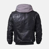 Pioneer Cruiser Leather Motorcycle Jacket with Removeable Hood