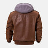 Pioneer Cruiser Leather Motorcycle Jacket with Removeable Hood