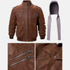 Pioneer Cruiser Leather Motorcycle Jacket with Removeable Hood