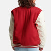 Pulse Point Leather Bomber Jacket for Women