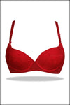 Red Mesh Bra with Strethable Panty Set