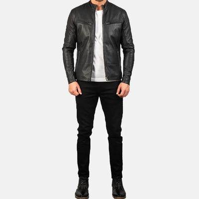 Rhythm Leather JacketLeather Bomber Jacket