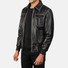 Rhythm Leather Jacket  Leather Bomber Jacket