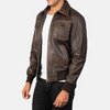 Rhythm Leather Jacket  Leather Bomber Jacket