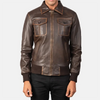 Rhythm Leather Jacket  Leather Bomber Jacket