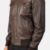 Rhythm Leather Jacket  Leather Bomber Jacket