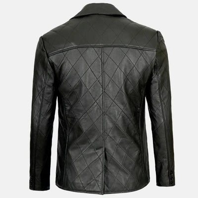 Rustic Mens Leather Blazer