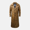 Sentinal Brown Leather Trench Coat men