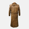 Sentinal Brown Leather Trench Coat men