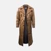 Sentinal Brown Leather Trench Coat men