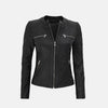 Shiftwear Leather Bomber Jacket for Women