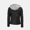 Shiftwear Leather Bomber Jacket for Women