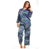 Silk Print Loungewear - Blue Leopard