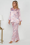 Copy of Silk Print Loungewear - Pink LV