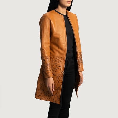 Sojourner Female Leather Coat | Leather Trench Coats