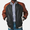 Solar Flare Aviator Men's Leather Varsity Jacket