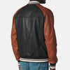 Solar Flare Aviator Men's Leather Varsity Jacket