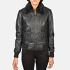 Squad Leather Bomber Jacket for Women