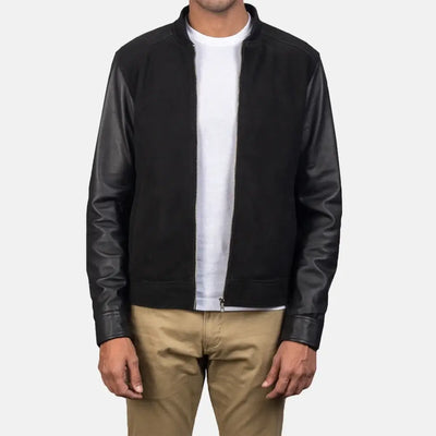 Stormbringer Leather Bomber Jacket For Men