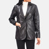 Svelte Sleek Leather Blazer Outfit