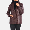 Svelte Sleek Leather Blazer Outfit