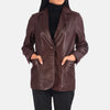 Svelte Sleek Leather Blazer Outfit