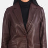 Svelte Sleek Leather Blazer Outfit