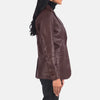 Svelte Sleek Leather Blazer Outfit