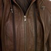 Tempest Women Hooded Leather Jacket