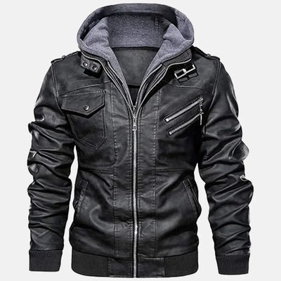 Untamed Trails Removable Hooded Leather Jacket