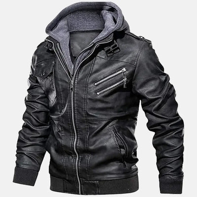 Untamed Trails Removable Hooded Leather Jacket