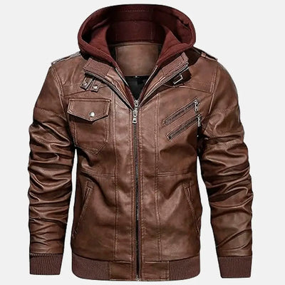 Untamed Trails Removable Hooded Leather Jacket