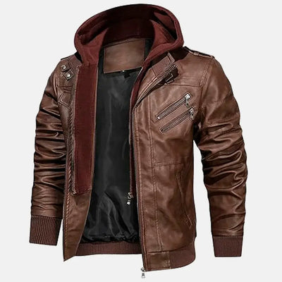 Untamed Trails Removable Hooded Leather Jacket