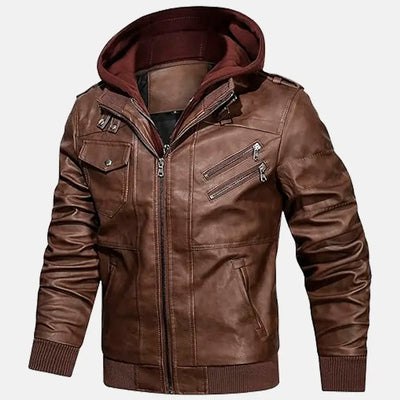 Untamed Trails Removable Hooded Leather Jacket