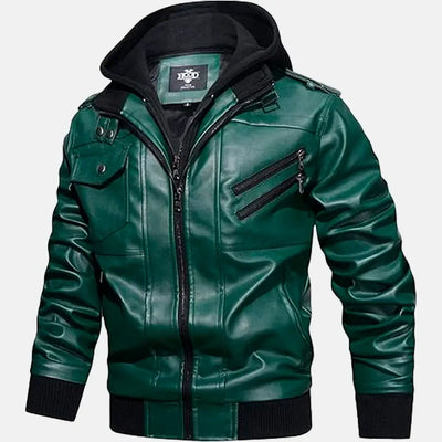 Untamed Trails Removable Hooded Leather Jacket